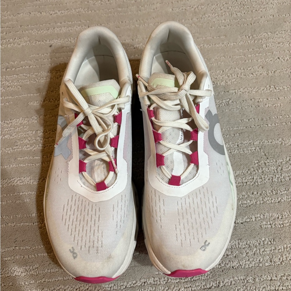 Stylish Women's White and Pink Sneakers